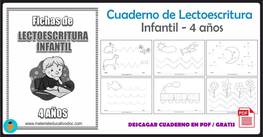 Fichas de lectoescritura 4 años