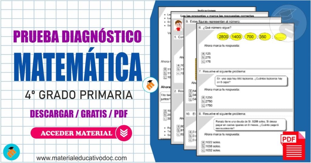 Prueba diagnóstico de Matemática