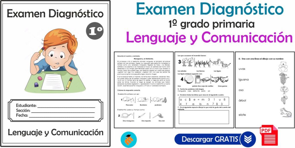 Examen Diagnóstico 1º grado primaria