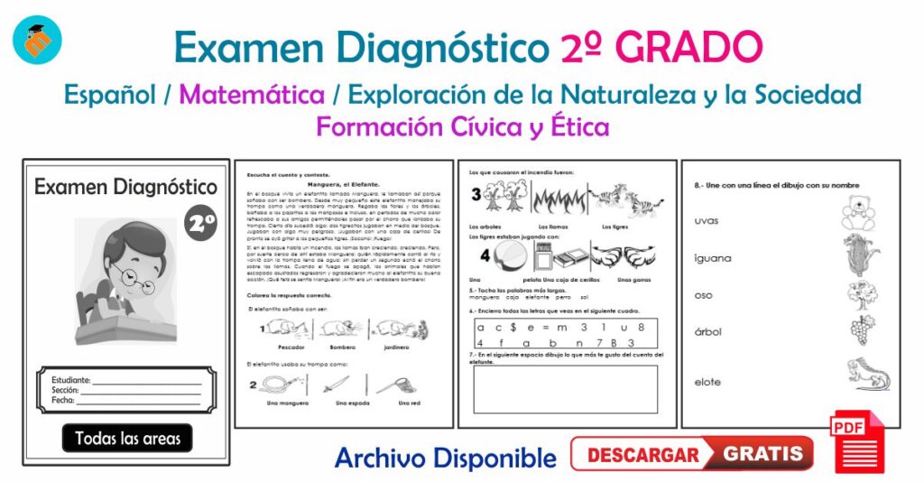 Examen Diagnóstico 2º grado primaria