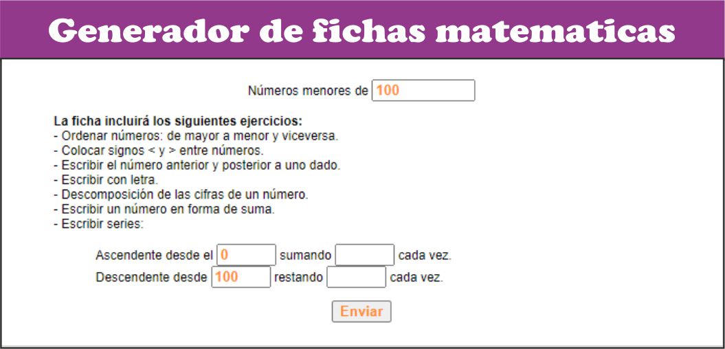 Generador De Ejercicios De Matematicas Para Imprimir