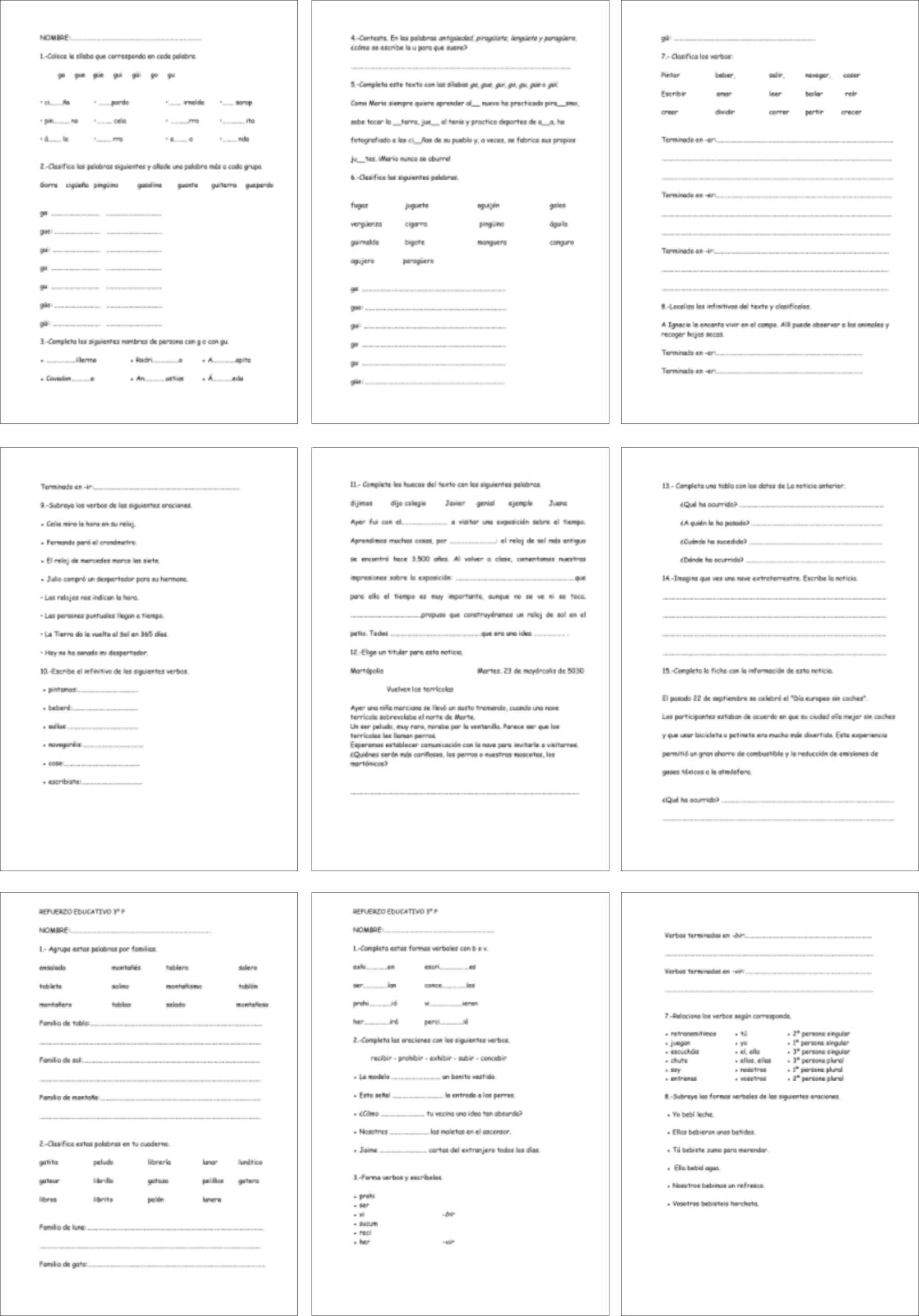 Actividades de Comunicación 3º Grado | Cuaderno para el verano