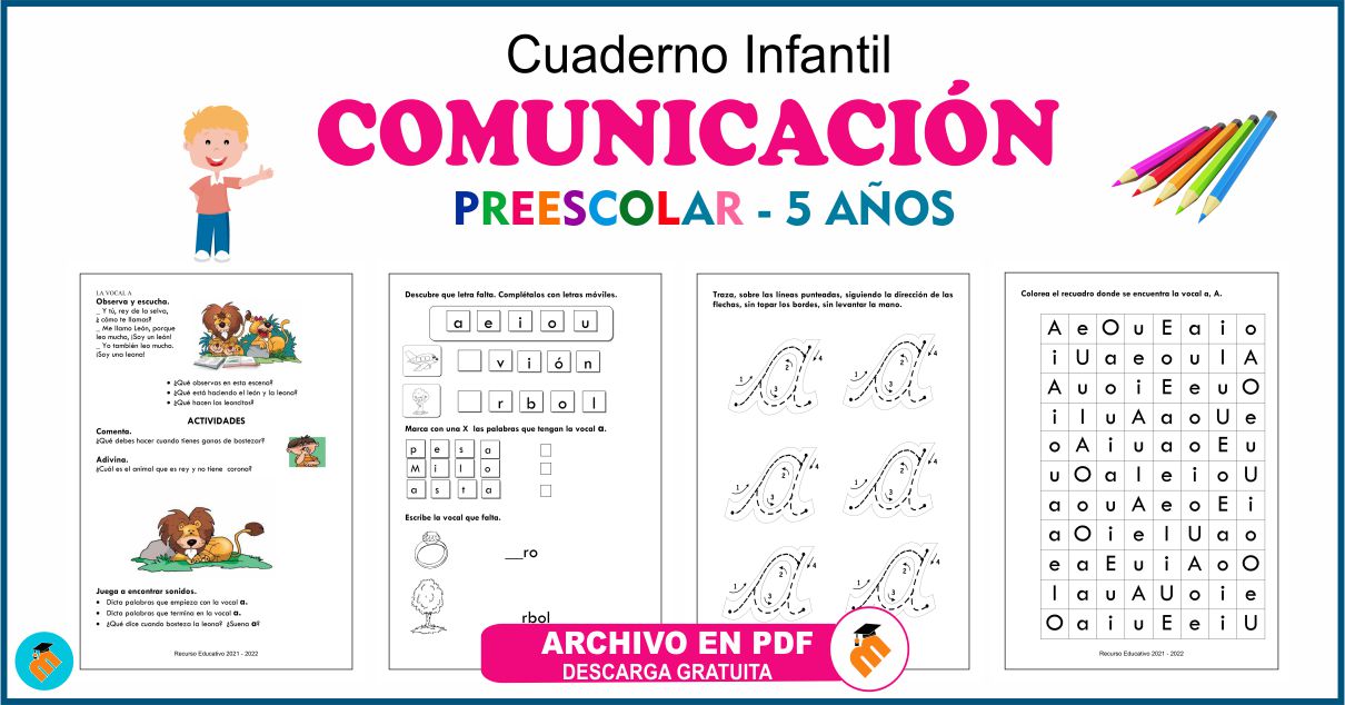 Cuaderno de comunicación preescolar 5