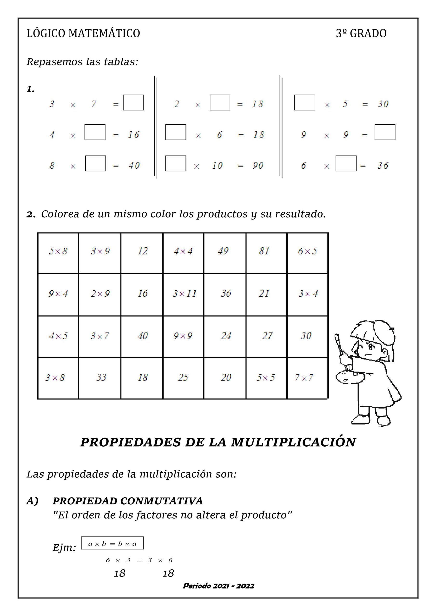 Cuaderno de actividades matemáticas 3º Grado | Todas las areas.