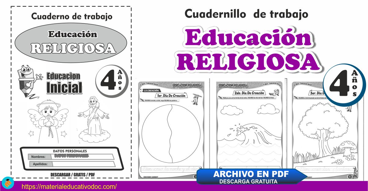 Educación Religiosa cuaderno de actividades
