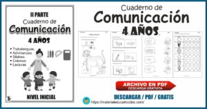 Cuaderno de Comunicación para Inicial 4 años II PARTE