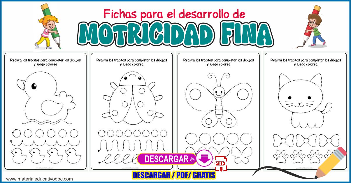 Fichas de trazos para niños desarrolla la motricidad fina