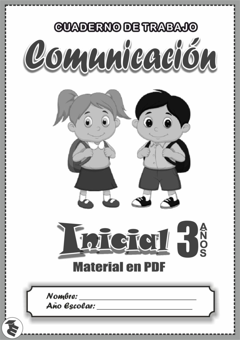 Cuadernillo de Comunicación para preescolar 3 años