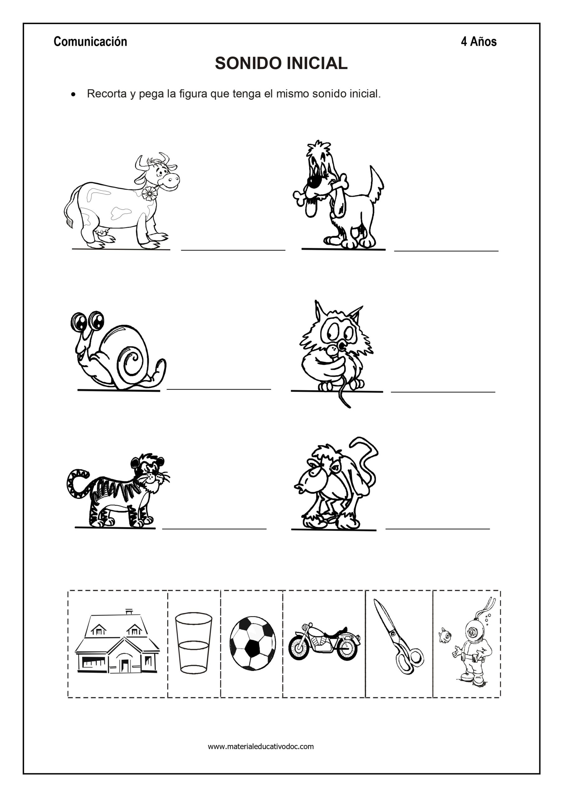 Comunicación cuaderno de trabajo para inicial 4 años.