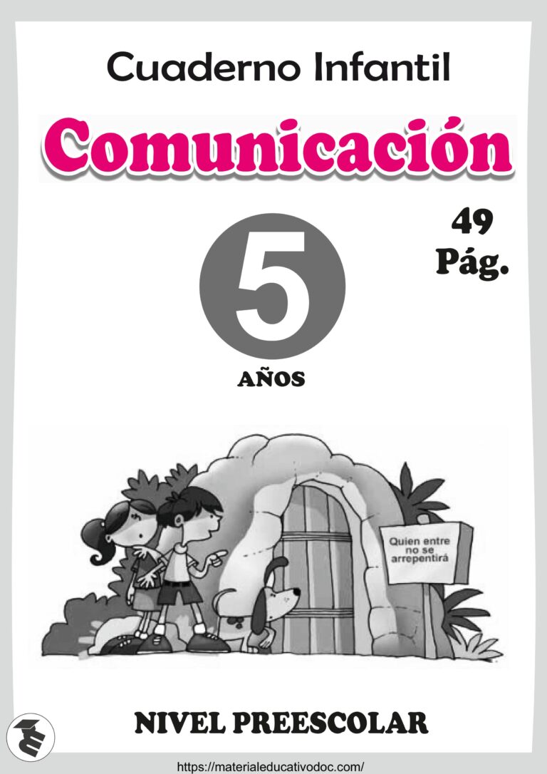 Cuaderno de comunicación preescolar 5 años | Cuaderno de trabajo.