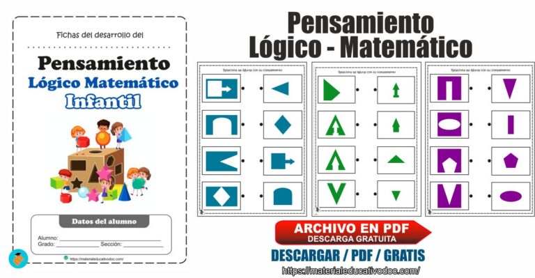 Fichas para desarrollar el Pensamiento Lógico matemático Infantil.