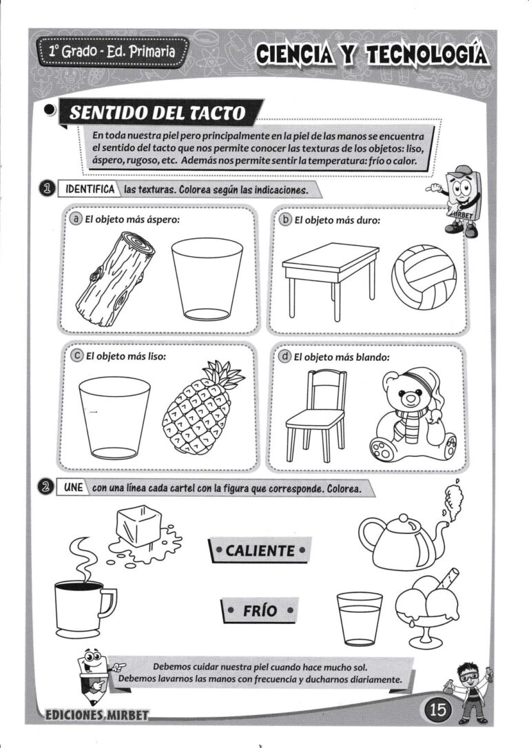 Cuaderno de trabajo área Ciencia y Tecnología 1º grado primaria.