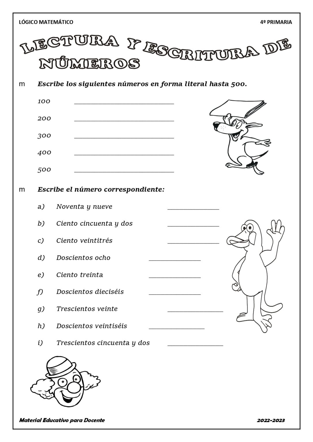 Cuaderno de ejercicios Lógico Matemático 2º grado primaria