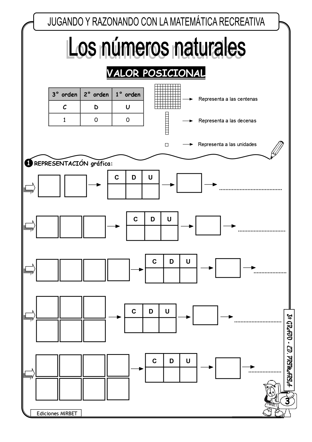 Ejercicios recreativos y de repaso para 3º grado nivel primaria