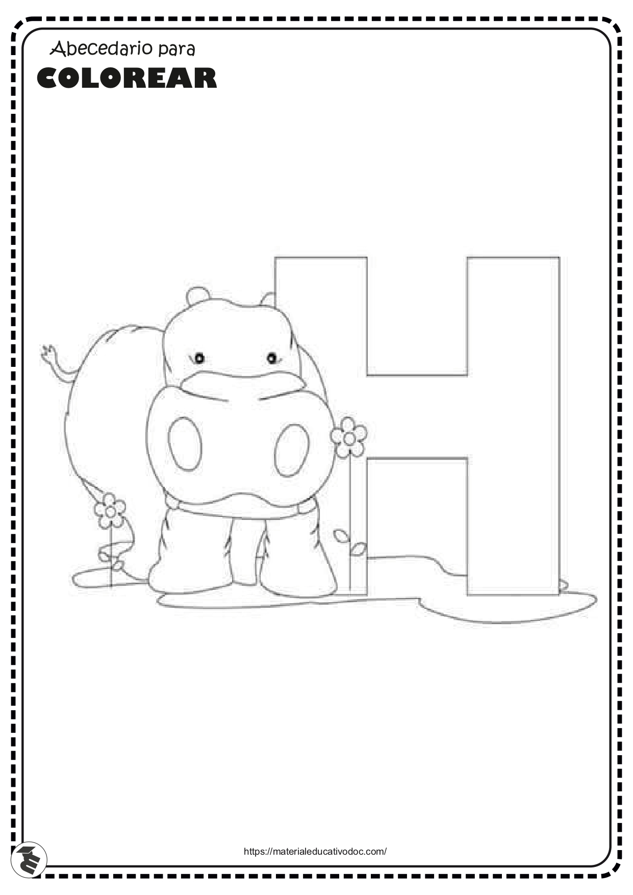 Abecedario de animales para COLOREAR
