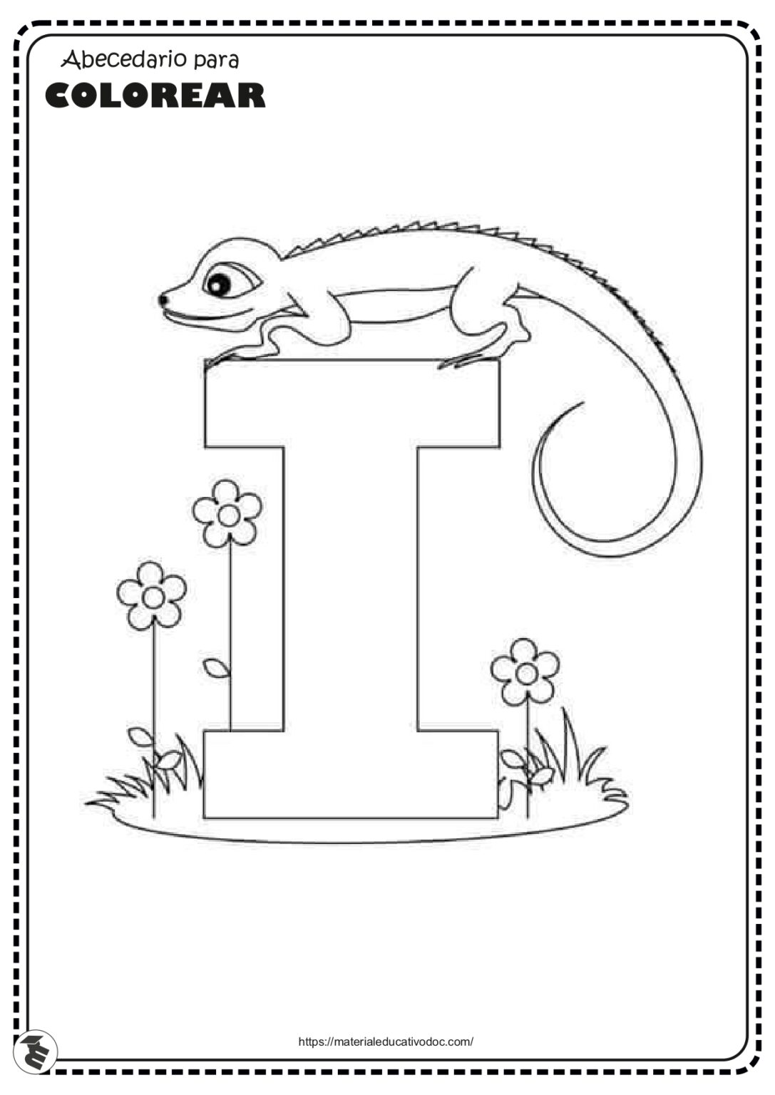 Abecedario de animales para COLOREAR