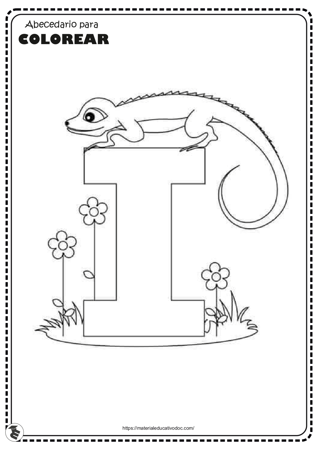 Abecedario de animales para COLOREAR
