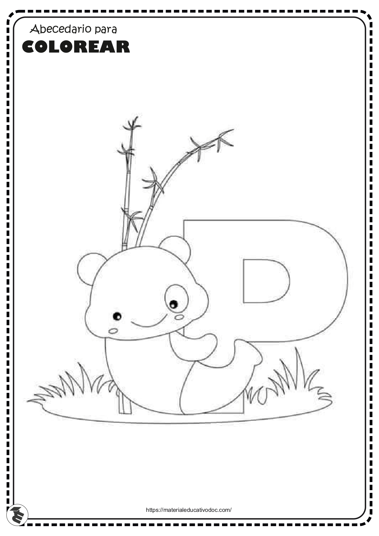 Abecedario de animales para COLOREAR