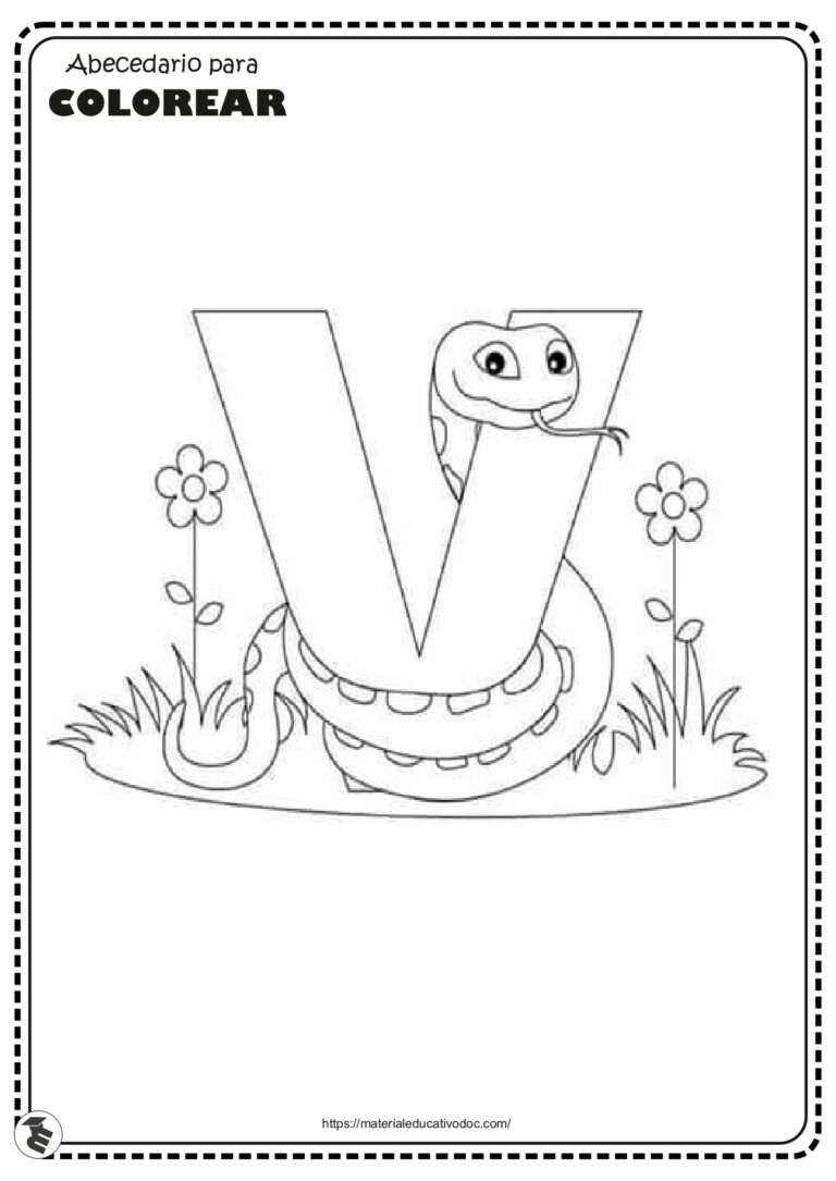 Abecedario de animales para COLOREAR
