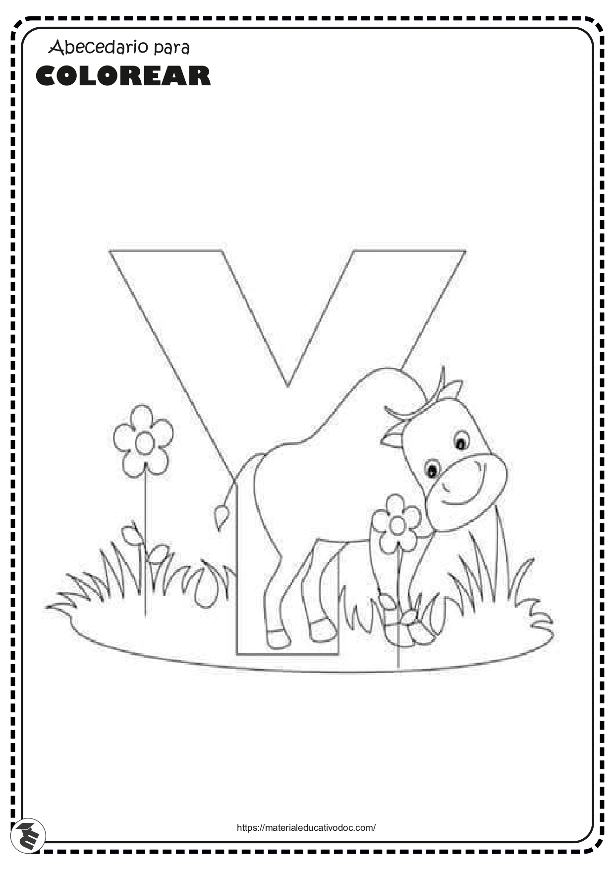 Abecedario de animales para COLOREAR