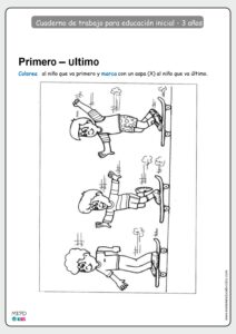 Cuaderno de matemática para niños de 3 años