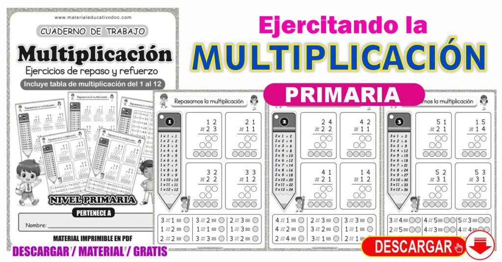 Ejercicios de la multiplicación