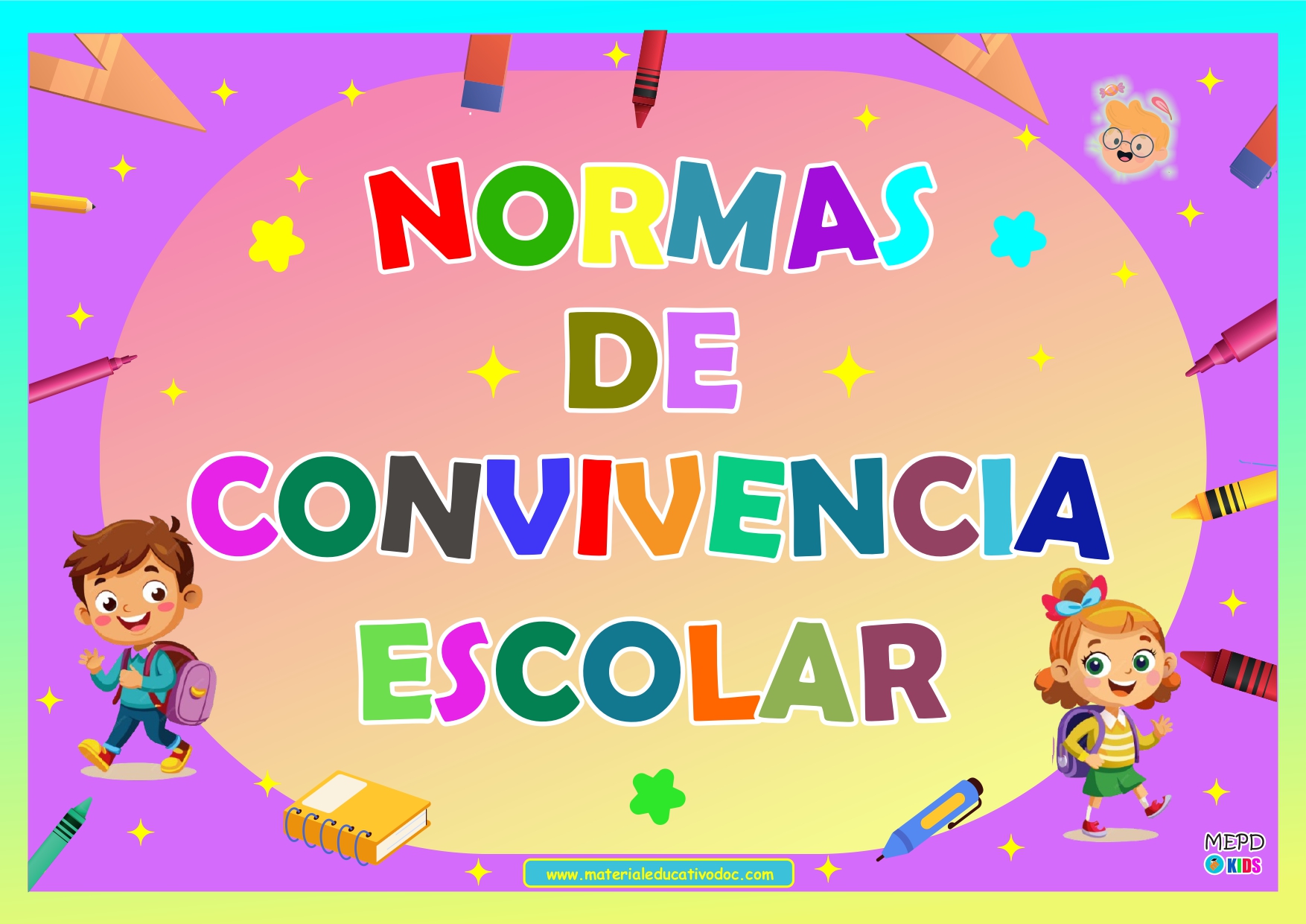 Normas de convivencia escolar | Imprime, recorta y enmica