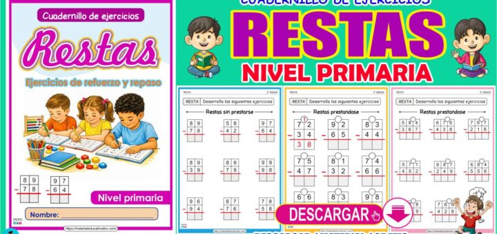 Cuadernillo de restas para niños