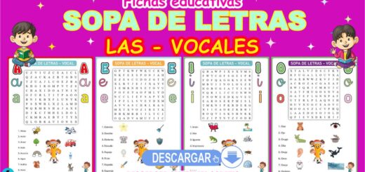 Fichas de sopa de letras