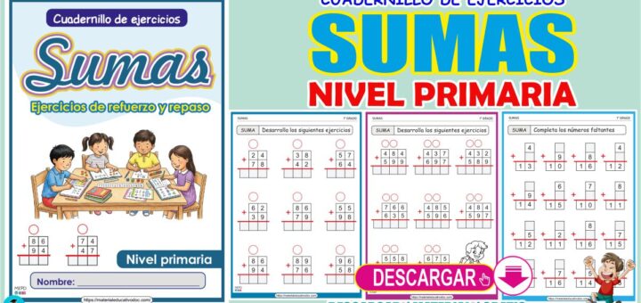 Cuadernillo de sumas para niños