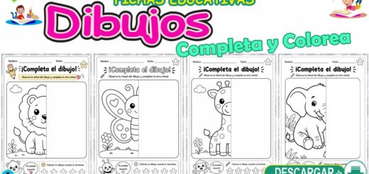 Fichas para completar dibujos