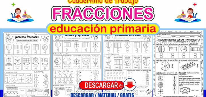 Ejercicios de fracciones para niños