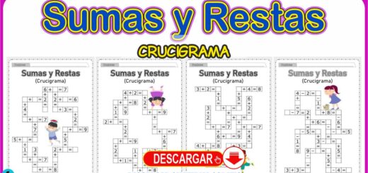Crucigramas de sumas y restas
